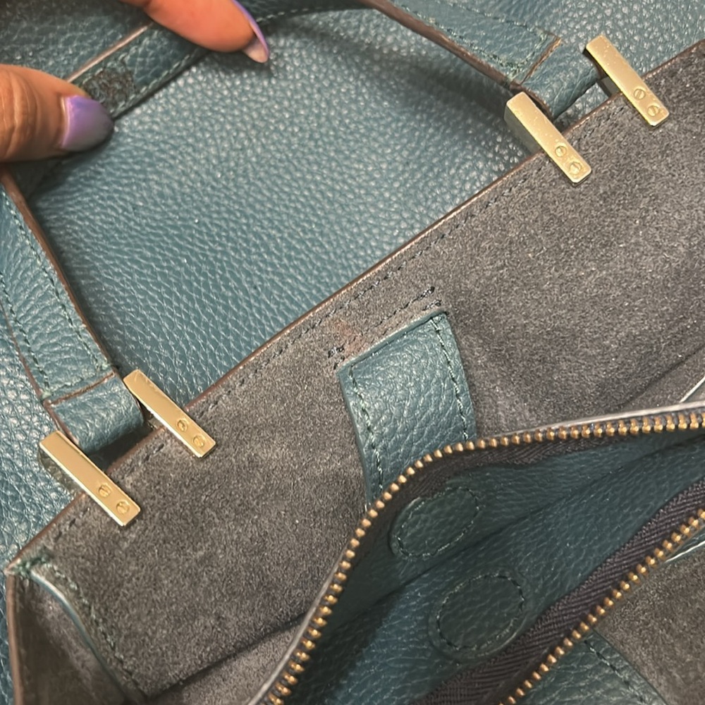Kate Spade Green Satchel with Textured Leather Finish.send offers - Picture 14 of 14